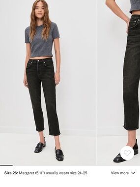 Agolde Black High-Rise Skinny Jeans